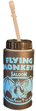 Vintage Key West Florida Duval Street Flying Monkey Saloon Lid Straw Travel Cup picture