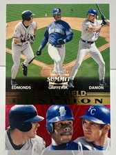 Ken Griffey Jr Jim Edmonds Johnny Damon 1996 Pinnacle Summit Positions /1500 HOF picture