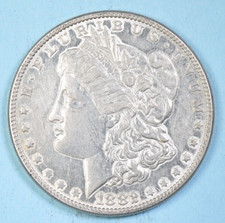 1882 Morgan Dollar ~ AU UNC ABOUT UNCIRCULATED ~ 90% Silver $1 US Coin picture