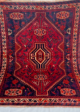 4 X 5.5 ft Antique Floral Pictorial Natural Vegetable Dye Tribal Carpet picture