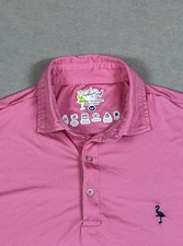 TailorByrd Men's Performance Golf Polo Shirt Pink Size M Excellent Condition picture