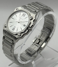 Gucci G-Flat Quartz Stainless Steel 30mm Silver Dial Women's Watch YA166504 picture
