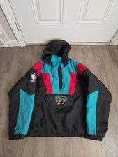 Vtg Rare NBA Vancouver Grizzlies Starter Pull Over Puffer Jacket Mens Medium picture