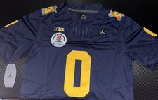 ROSE BOWL Playoff Mike Sainristil Diamond Michigan Wolverines Jersey Blue 0 picture