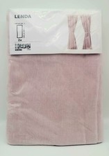 IKEA LENDA Curtains with Tie Backs, Light Pink, 55X98” One Pair 104.444.74  picture