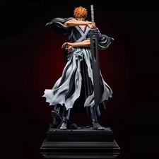 35cm Bleach Ichigo Kurosaki Figure GK Dual Sword Anime Statue Collectible Model picture