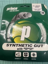Prince Synthetic Gut with Duraflex 16g White Tennis String picture