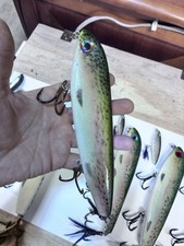 Rainbow Trout Topwater Walking Fishing Lure 9”in./ 4.5oz. Wooden Handmade Lure. picture