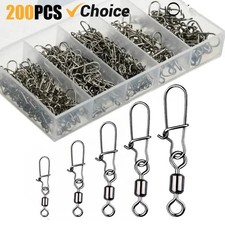 50~200PC Ball Bearing Swivels with Duo Lock Snap Fishing  picture