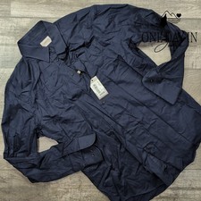 Armani Collezioni Men's Dress Shirt Navy Blue Long Sleeve NWT Size 42 (16.5) picture