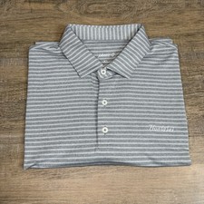 Johnnie-0 Mens Performance Polo Shirt (XL) Hualālai Gray Striped Flawless G1 picture