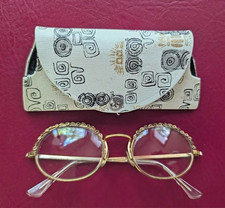 Shuron Vintage Women’s Oval Floral Gold Metal Full Rim Eyeglass Frames 45-16 140 picture