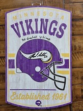 Jared Allen Signed Auto Insc '50 Greatest Vikings' New Wood Sign BAS/COA Minn picture