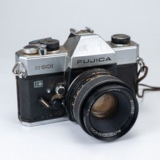 Vintage 1970s Fujica ST801 35mm SLR Film Camera with Auto Chinon 50mm F2 Lens picture