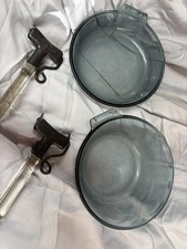 Pyrex Flameware Glass Sauce Pans w Detachable Handles, vintage items  4 pieces picture