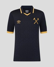 Umbro West Ham United 3rd Kit Shirt Kids JL Black Short Sleeve Football picture