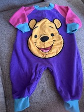 Vintage 90s Disney Store Winnie The Pooh Romper Jumpsuit 12 Months Color block picture