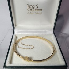 Vintage James S. O'Connor Dublin Ireland 1/20 10ct Rolled Gold Claddagh Bangle picture