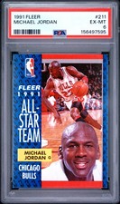 🔥 PSA 6 1991 Michael Jordan 211 Fleer picture