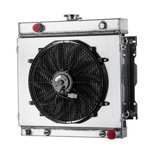 3-Row Aluminum Radiator Shroud Fan Fit 1970-1979 Dodge D/W 100 150 200 300 picture