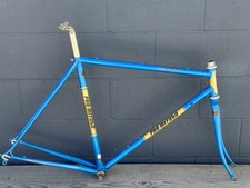 Pro-Miyata Vintage Road Bike Frameset 54cm Cr-Mo Made in Japan Blue picture