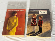 Vintage 1966 Sears 1967 Montgomery Ward Catalog Lot Mid Century Fashion MCM picture