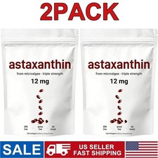 2 Pack | Astaxanthin 12mg, 120 Softgels, 4 Month Supply-NEW  picture