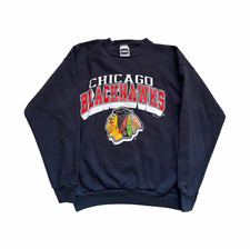 Vintage Tultex Chicago Blackhawks NHL Hockey Sweatshirt Black Size XL picture