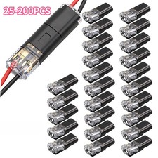 25-200PCS Double Wire Plug in Connector w/ Locking Buckle for Emergency Repairs picture