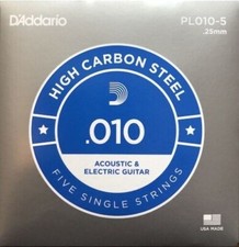 5-Pack PL010 Plain Steel Guitar Single String, .010  PL010-5 D'Addario picture