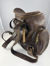 Rare Vintage Moni Made In USA Genuine Leather Luxury Backpack Brown picture