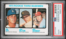 1973 Topps Cey/Hilton/Mike Schmidt Rookie #615 PSA 4 -Third Basemen - HOF RC picture