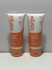 2 Carpe Sweat Absorbing Breast Lotion Unscented 3oz Each New picture