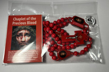 Chaplet of the Precious Blood (NEW) Wooden, well made + 3 Instruction books $15 picture