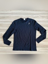 Gymshark Crest Long Sleeve T-shirt Black Small NWT IN PACKAGE picture