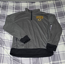 Official NHL Boston Bruins Color-Block 1/4 Zip Fleece Pullover Medium picture