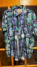 RSVLTS Shirt Mens 2XL Button-Up Haunted Mansion Madam Leota Disney KUNUFLEX EUC picture