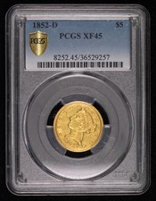 1852 D Gold Half Eagles Liberty Head PCGS XF-45 picture