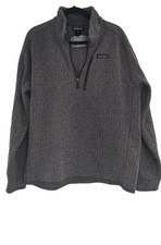 Patagonia Men's Better Sweater 1/2 Zip Size L Fleece Lined Gray Heather Pullover picture