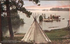 Kensington Point ON Indian Encampment c1900s-10s Vintage Postcard picture