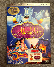 Disney Aladdin Platinum Edition 2-Disc DVD Widescreen 2004 discs sealed/unopened picture
