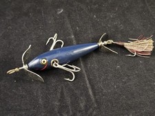 Repainted Heddon Min-Buck Minnow #945. Early Wood Fishing Lure  picture