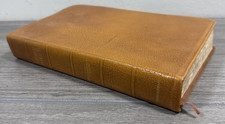 Zondervan 1978 Top Grain Cowhide Holy Bible NIV Tan Brown Ultra Rare VTG picture