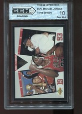 Michael Jordan 1993-94 Upper Deck #SP4 Three Straight NBA Bulls GEM MINT 10 picture