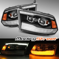 AlphaRex For 2009-2018 Ram 1500/2500/3500 Base Model Projector Headlights Black picture