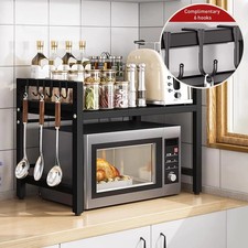1pc Expandable 42-64cm Microwave Shelf Organizer, Moisture And Rust Proof Microw picture