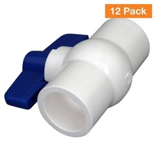 Everbilt 3/4 Slip x 3/4 Slip PVC Schedule 40-Ball Valve Pro Pack (12-Pack) picture
