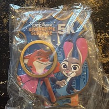 RunDisney Springtime Surprise 2026 5k Finisher Medal Zootopia Nick Judy Sealed picture