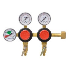 Taprite Dual Body CO2 Regulator - Triple Gauge, Two Outlet picture