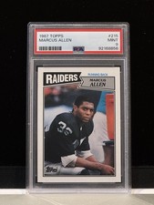 1987 Topps #215 Marcus Allen PSA 9 MINT picture